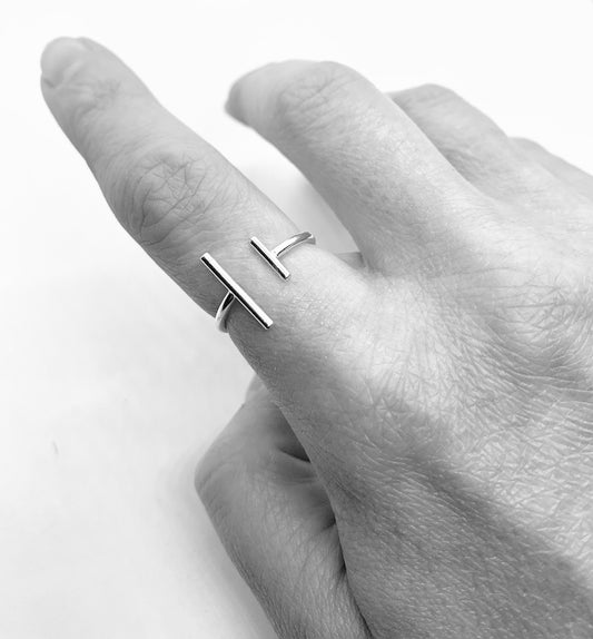 Adjustable sterling silver ring