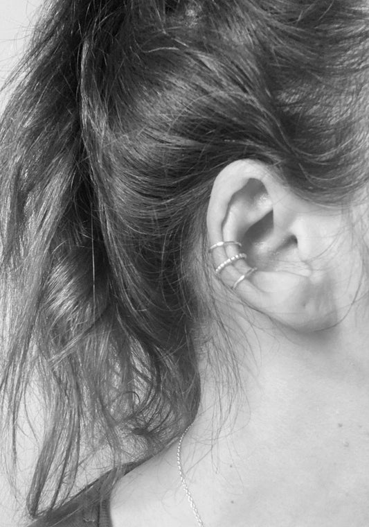 Sterling silver ear cuff set