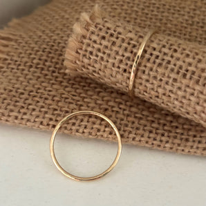 Hammered gold stacking ring