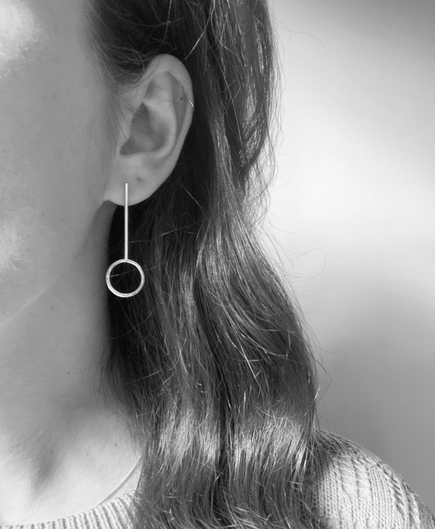 Silver mismatched stud earrings, asymmetrical earrings sterling silver