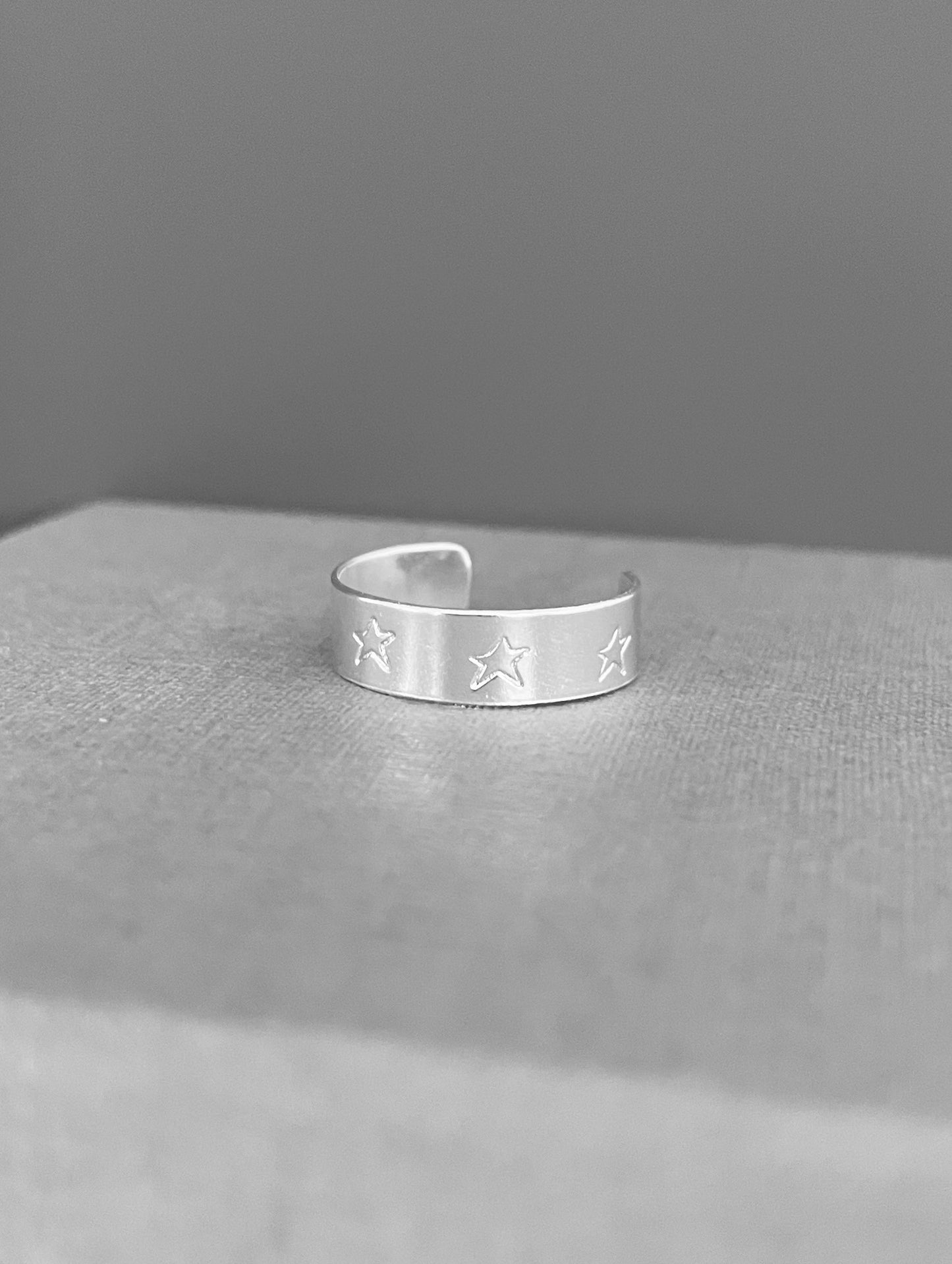 Sterling silver toe ring, adjustable toe ring