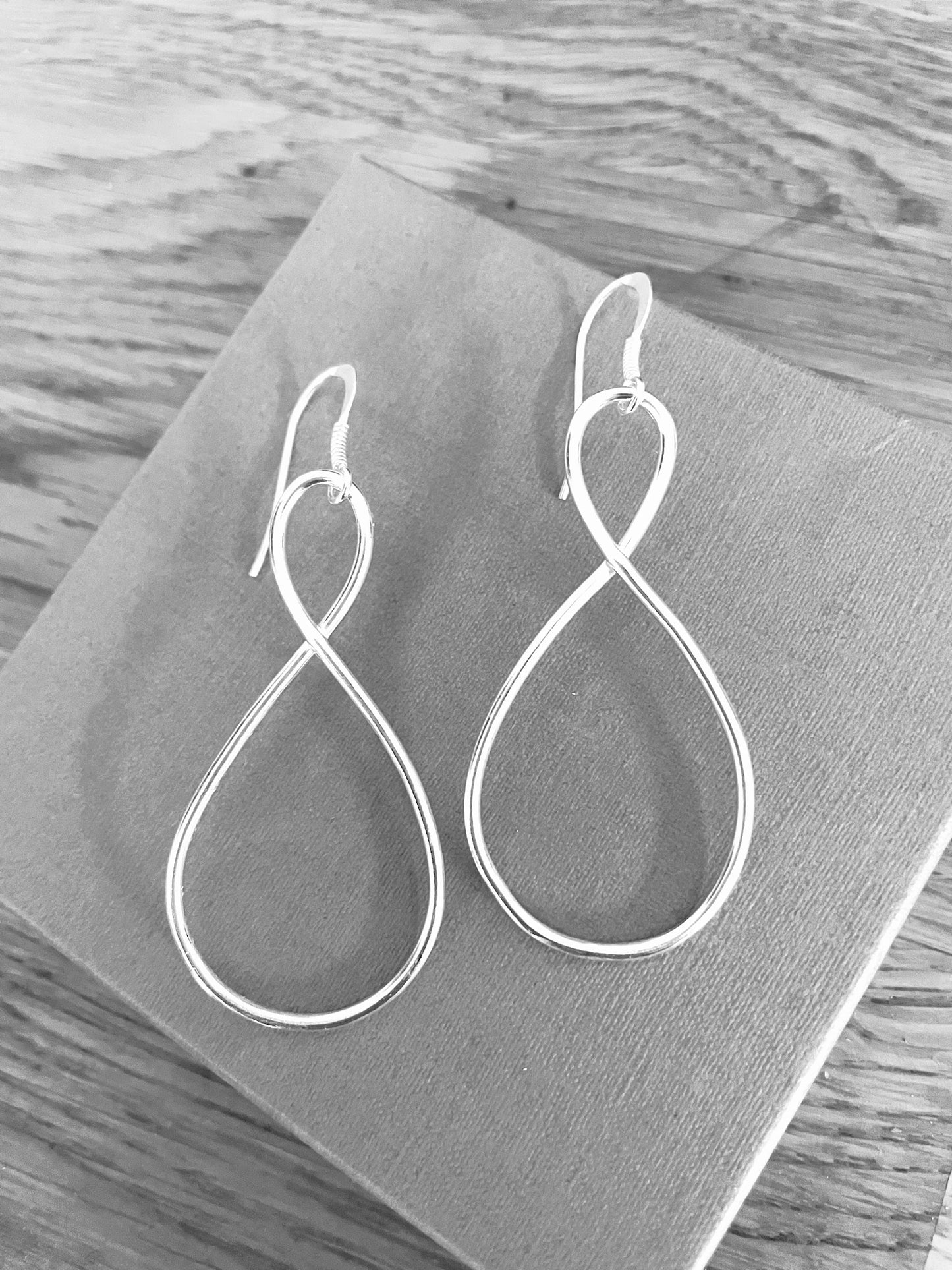 Sterling silver infinity earrings