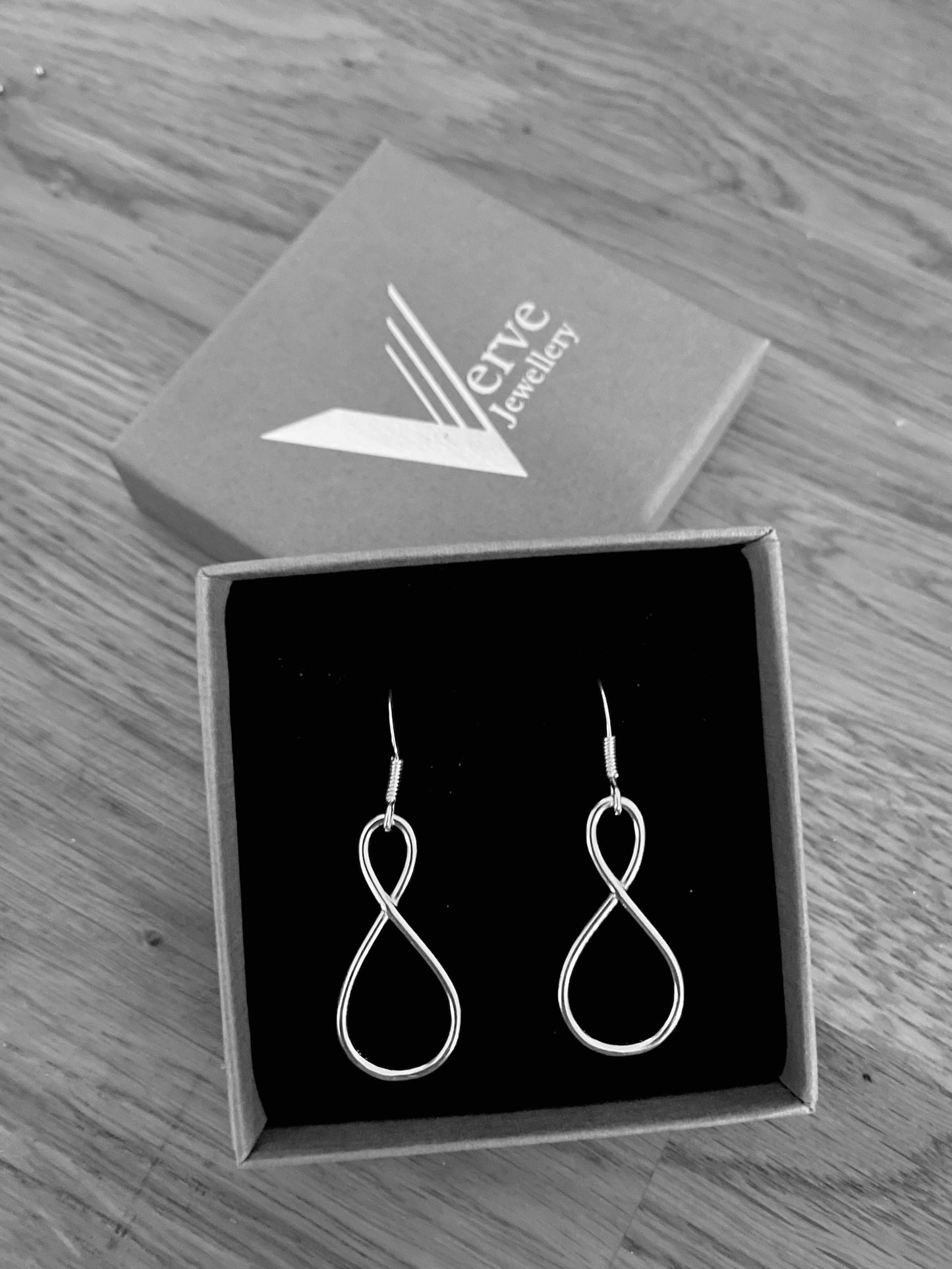 Sterling silver infinity earrings