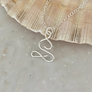 Sterling silver yoga necklace, yoga pose necklace