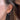Sterling silver ear cuff and chain stud earrings