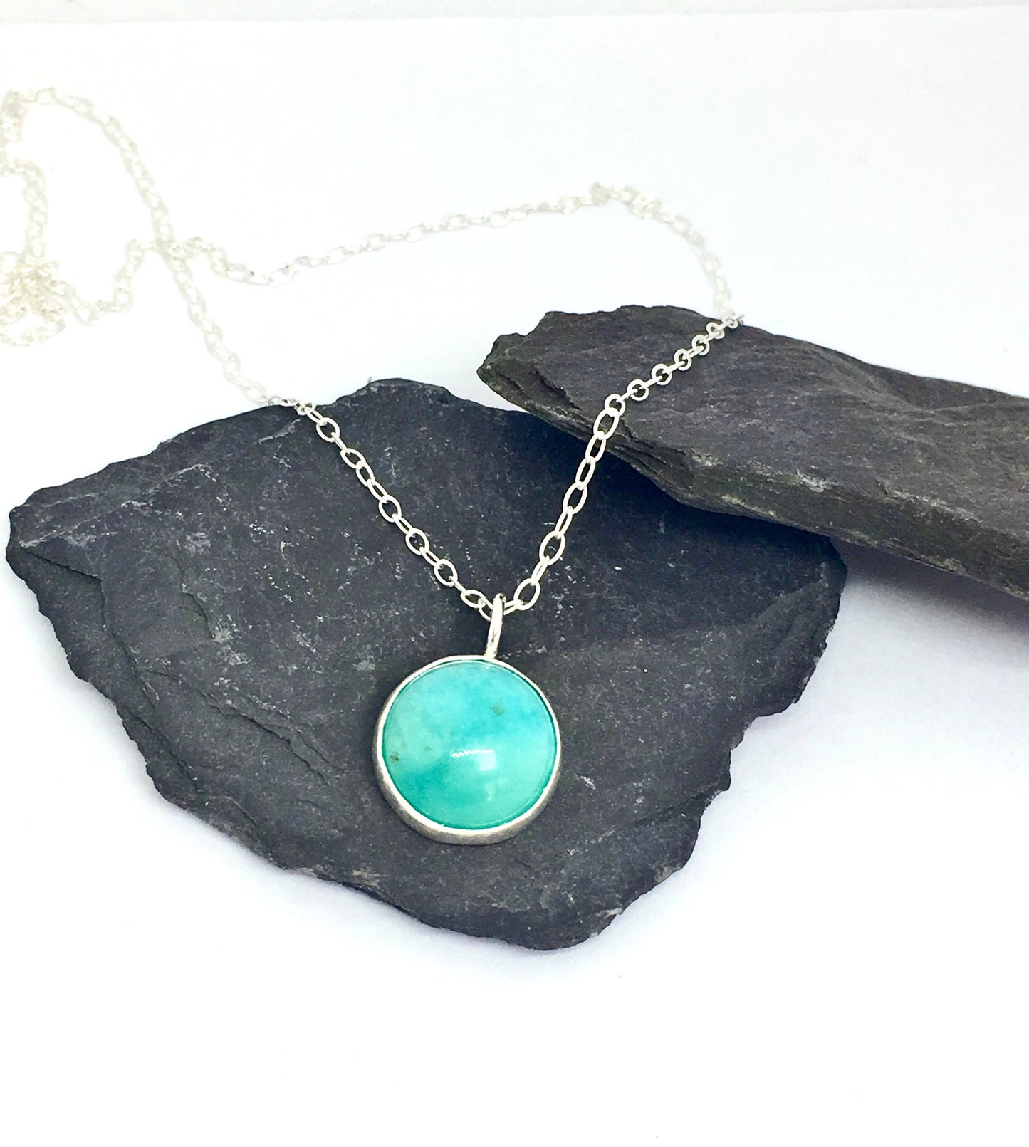 Aqua stone necklace