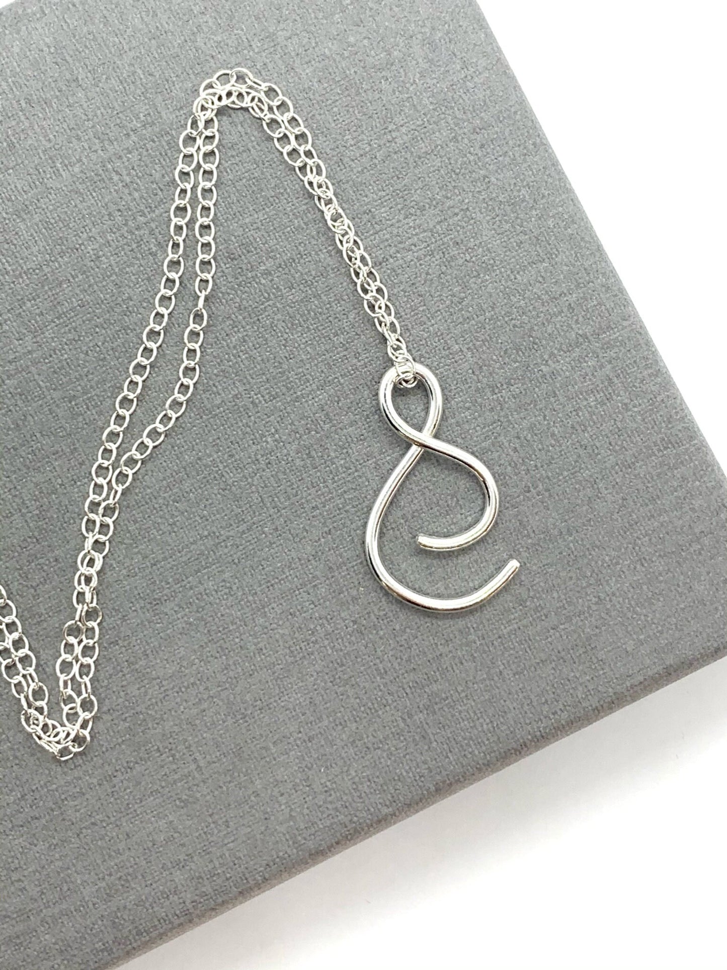 Sterling silver hug necklace, thinking of you gift