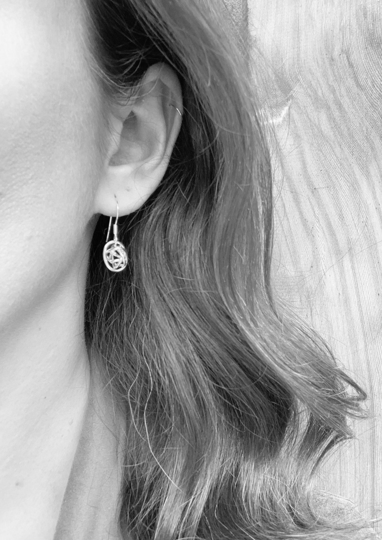 Sterling silver knot earrings