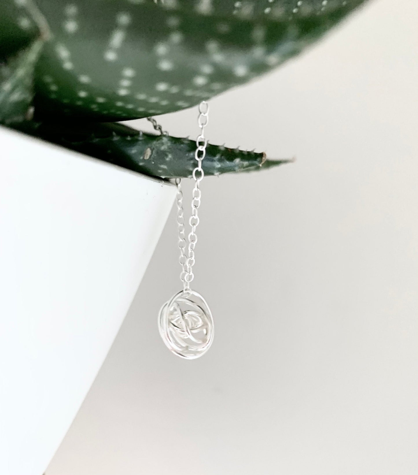 Sterling silver knot necklace