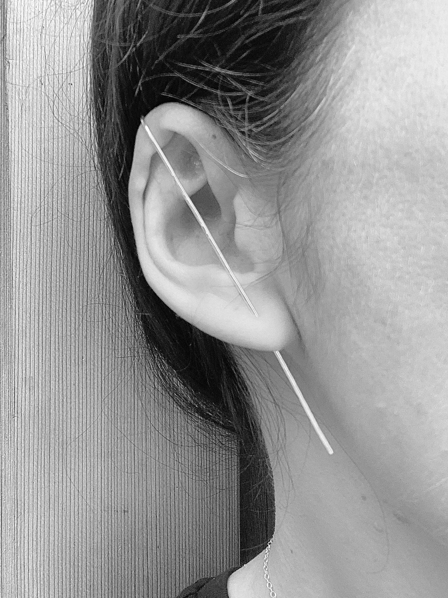 Sterling silver ear pin