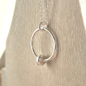 Sterling silver fidget necklace, anxiety relief necklace