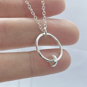Sterling silver fidget necklace, anxiety relief necklace